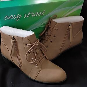 Easy Street Women's Brown Ankle Booties